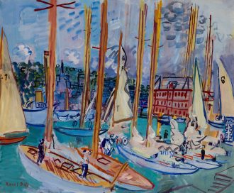 Voiliers dans le port de Deauville