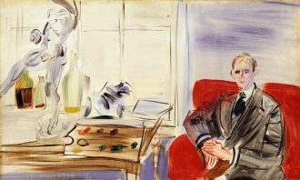 Atelier au canapé rouge, portrait de Monsieur Maroger