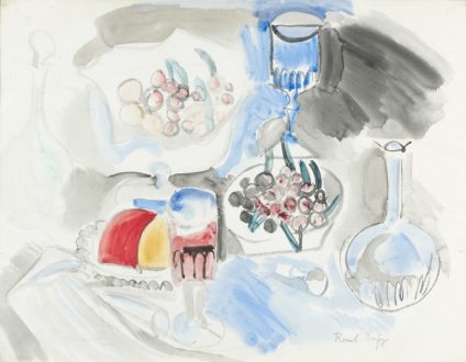 Nature Morte à La Carafe Et Aux Cerises