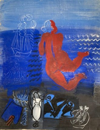 Baigneuse rouge