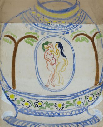 Vase au médaillon
