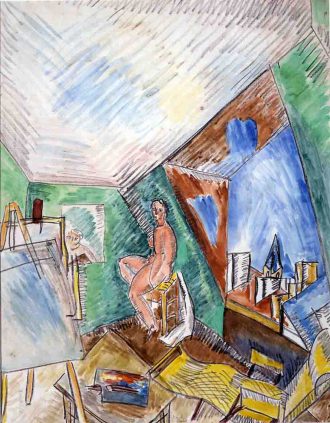 L'atelier de l’artiste rue Séguier à Paris