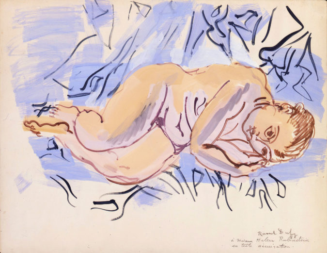 Nu Couché à La Draperie Bleue