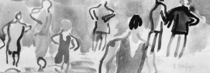 Etude De Baigneurs Sur La Plage