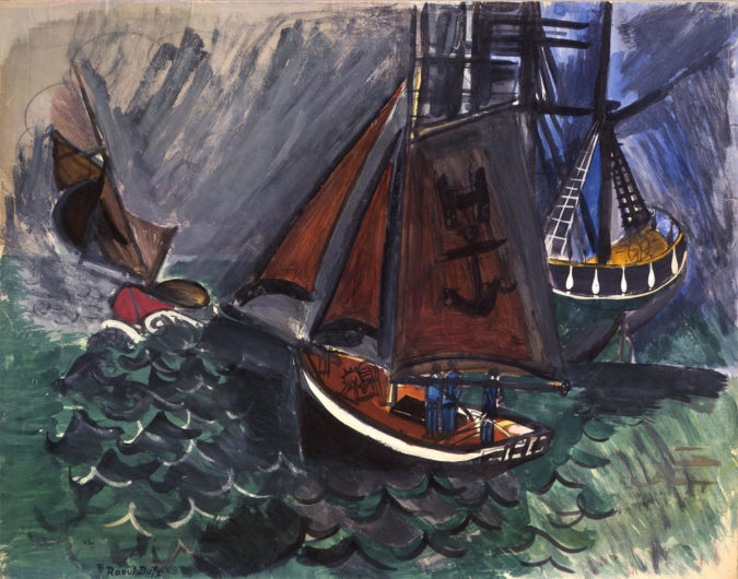 Voiliers En Mer Agitée