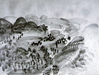 Paysage aux collines