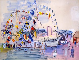 Bateaux pavoisés à Deauville