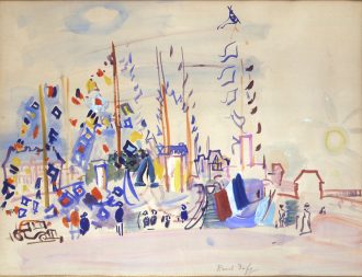 Bateaux pavoisés à Deauville