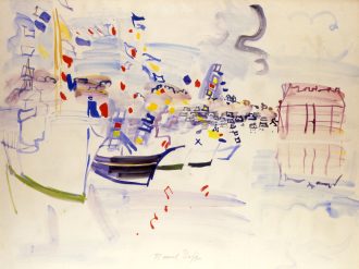 Bateaux pavoisés à Deauville