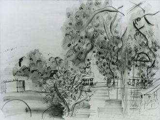 La terrasse du château à Caldas de Montbuy