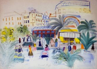 La place Arago à Perpignan