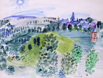 Paysage avec village