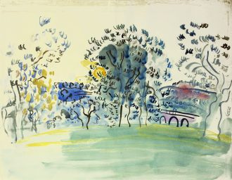 Paysage avec pont