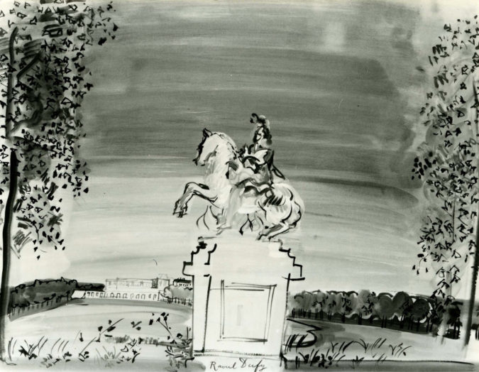 Statue Equestre De Louis XIV Par Le Bernin Dans Le Parc