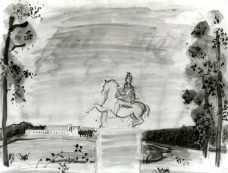 Statue Equestre de Louis XIV dans le parc de Versailles