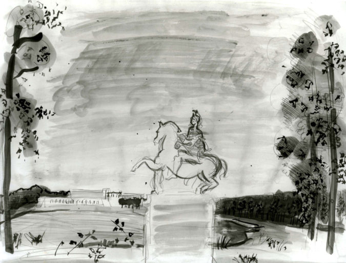 Statue Equestre De Louis XIV Dans Le Parc De Versailles