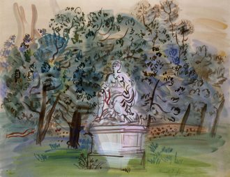 La statue dans le parc