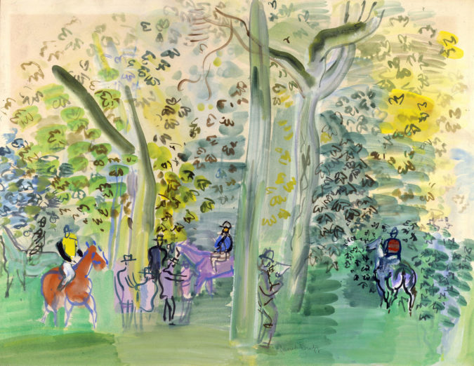 Chevaux Et Jockeys Au Bois