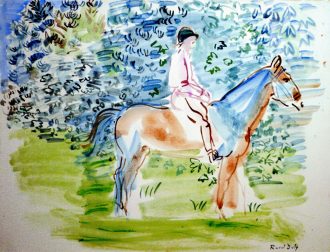 Cavalier étude pour la famille Kessler à cheval