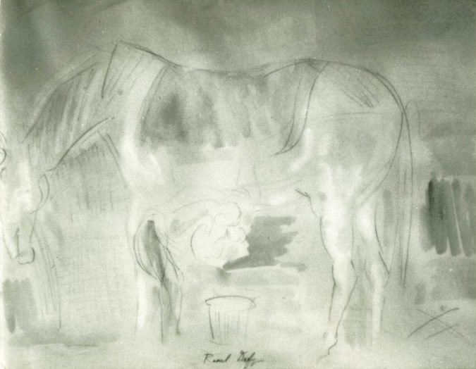 Cheval à L'écurie