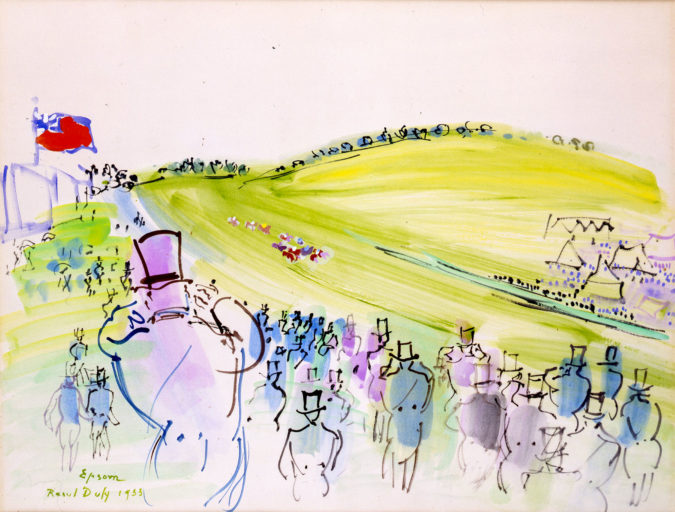 La Course à Epsom Vue Des Tribunes
