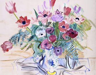 Bouquet d'anémones et tulipes