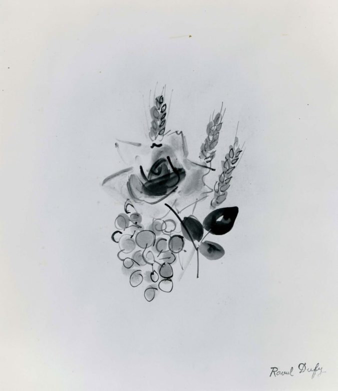 Rose Aux épis De Blé Et à La Grappe De Raisin
