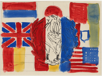 Le coq- Étude pour le drapeau de la Victoire