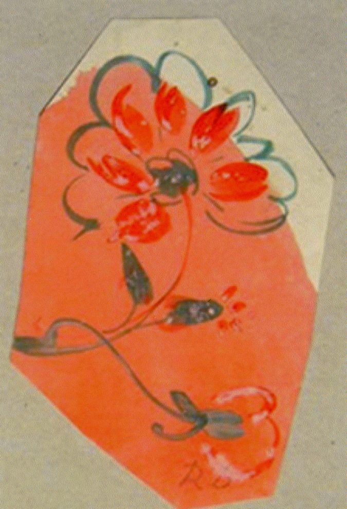Deux Fleurs Sur Fond Orange