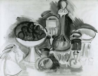 Nature morte à la carafe et au compotier de prunes