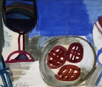 Nature morte au verre de vin