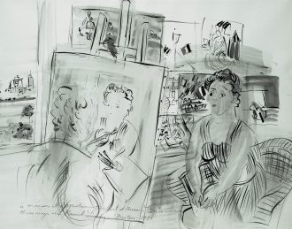 Berthe dans l'atelier