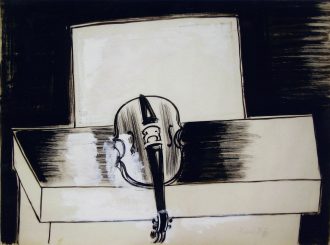 Violon noir et blanc