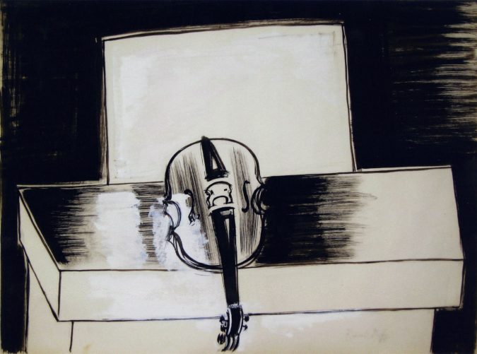 Violon Noir Et Blanc