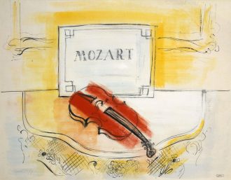 Mozart à la console jaune