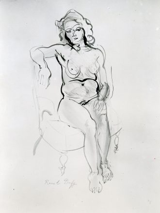 Nu assis dans l'atelier de Vence