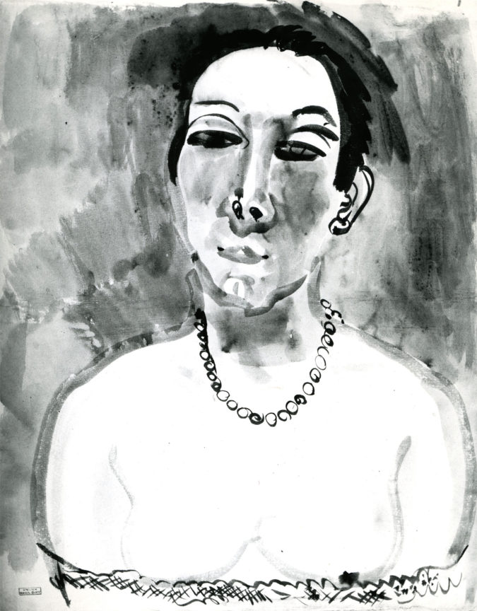 Portrait De Madame Dufy Au Collier De Perles