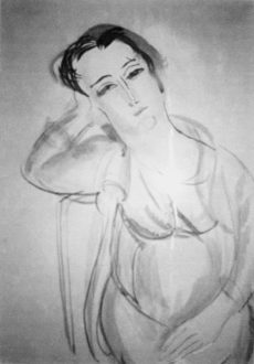 Portrait De Femme Accoudée