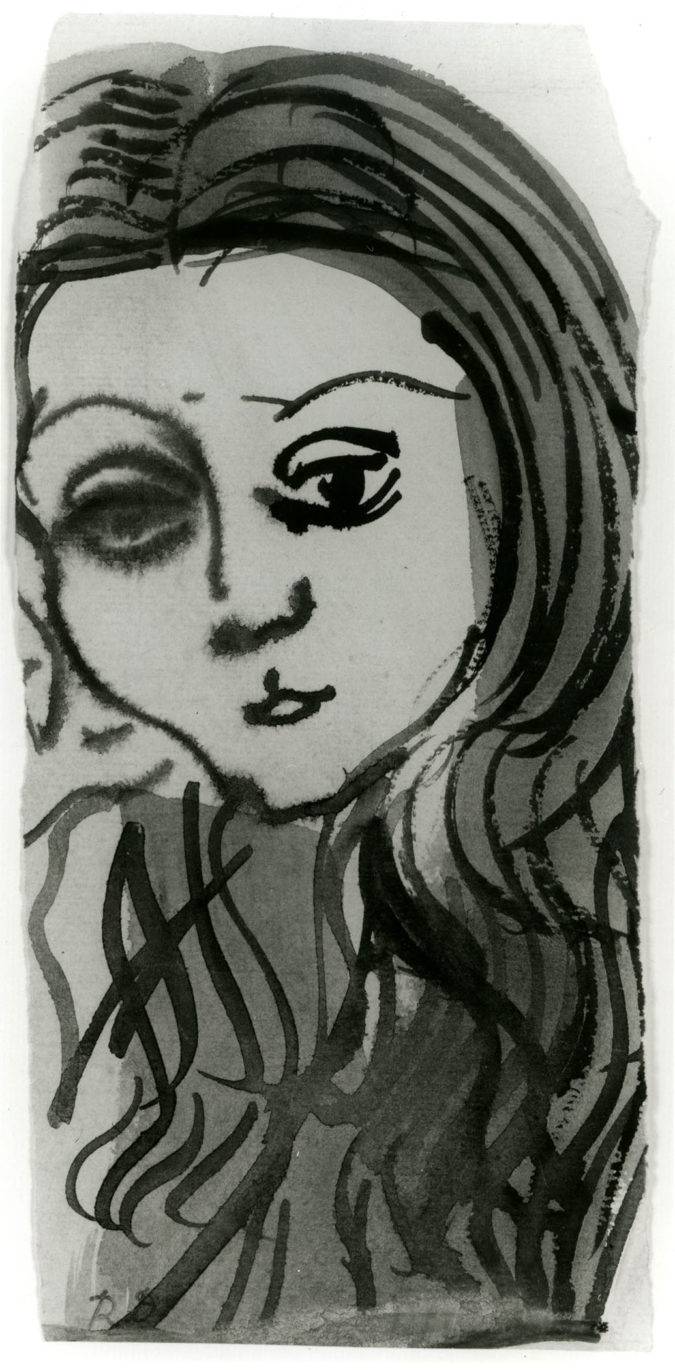 Portrait De Femme Aux Longs Cheveux