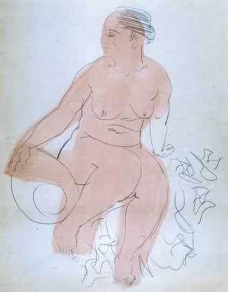 Nu assis à la cruche