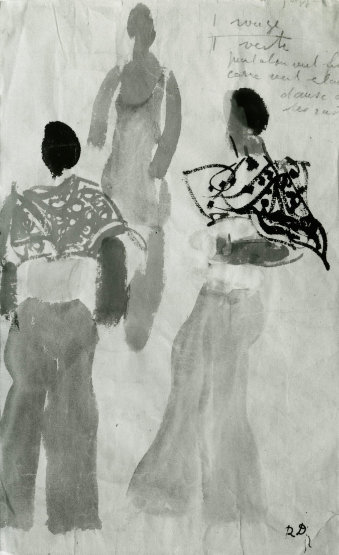 Trois Personnages. Étude De Costumes Pour Le Ballet Palm Beach