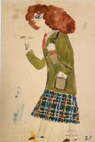 Personnage au kilt - Projet de Fauconnet