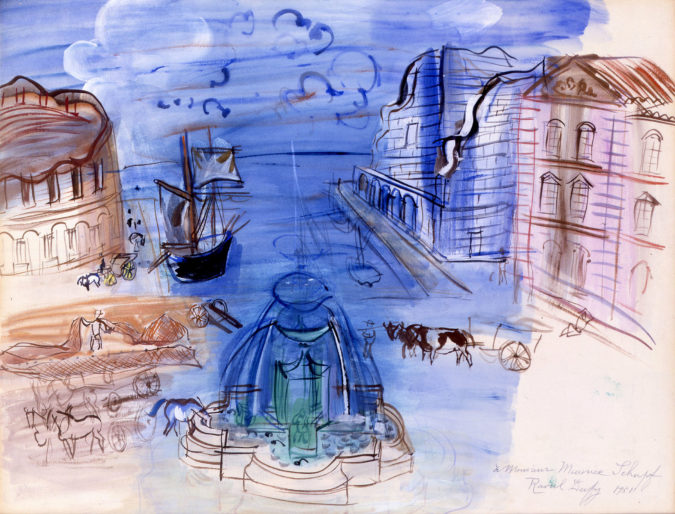Composition Au Port Et à La Fontaine