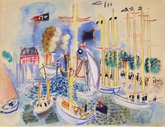 Voiliers dans le port de Trouville-Deauville