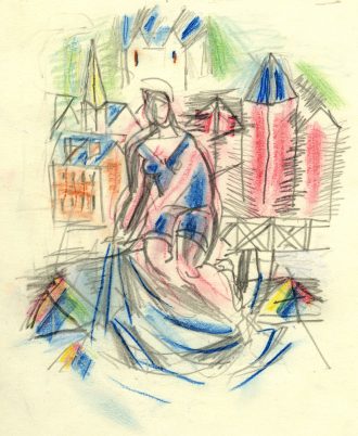 Baigneuse à Sainte-Adresse