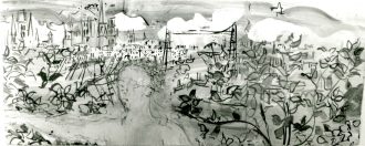 Étude pour le bar du Palais de Chaillot. La Seine à Rouen