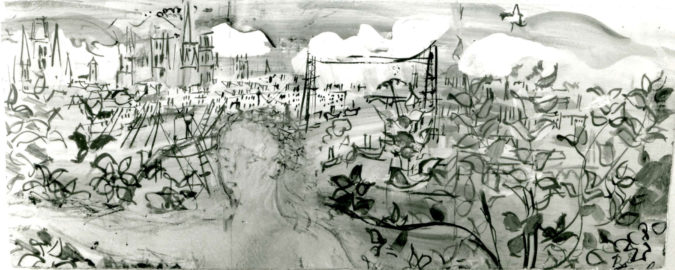 Étude Pour Le Bar Du Palais De Chaillot. La Seine à Rouen