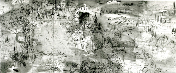 Étude Pour Le Bar Du Palais De Chaillot. Les Trois Fleuves