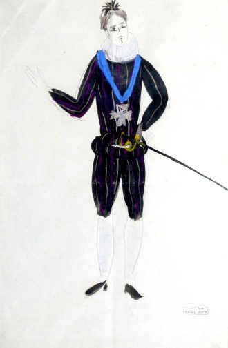 Personnage de théâtre à l'épée