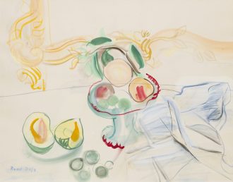 Coupe de fruits sur une table